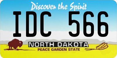 ND license plate IDC566