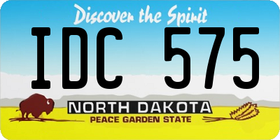 ND license plate IDC575