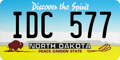 ND license plate IDC577