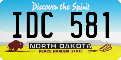 ND license plate IDC581