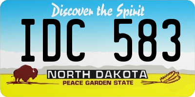 ND license plate IDC583