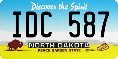 ND license plate IDC587