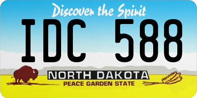 ND license plate IDC588