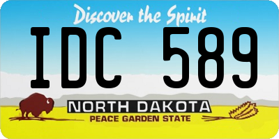 ND license plate IDC589