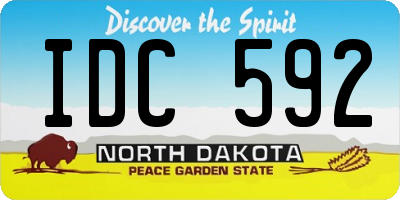 ND license plate IDC592