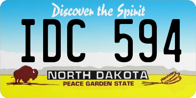 ND license plate IDC594