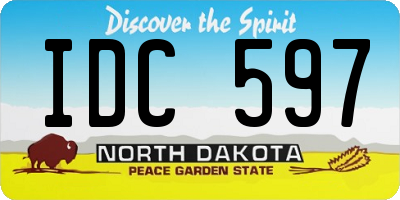 ND license plate IDC597