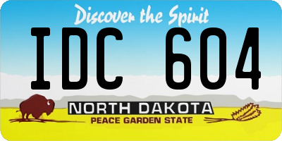 ND license plate IDC604