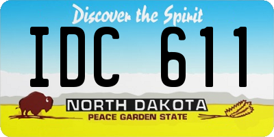 ND license plate IDC611
