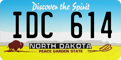 ND license plate IDC614