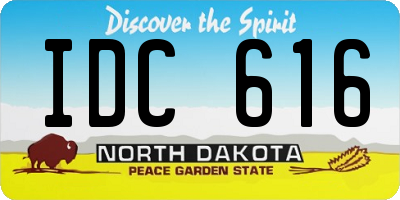 ND license plate IDC616