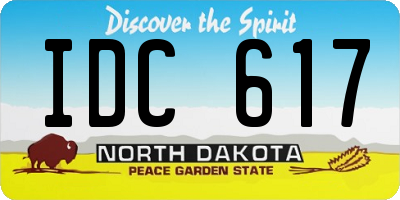 ND license plate IDC617