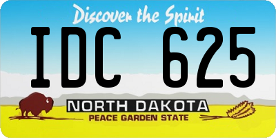 ND license plate IDC625