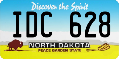 ND license plate IDC628
