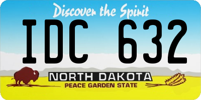 ND license plate IDC632