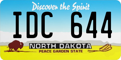 ND license plate IDC644