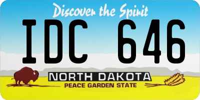 ND license plate IDC646