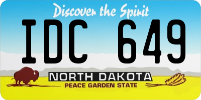 ND license plate IDC649