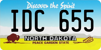 ND license plate IDC655