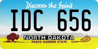 ND license plate IDC656