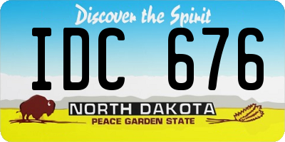 ND license plate IDC676