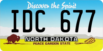 ND license plate IDC677