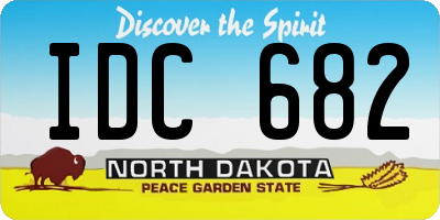 ND license plate IDC682