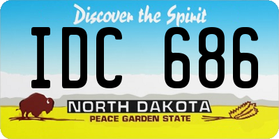 ND license plate IDC686