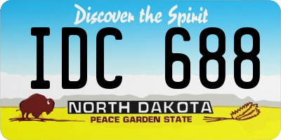 ND license plate IDC688