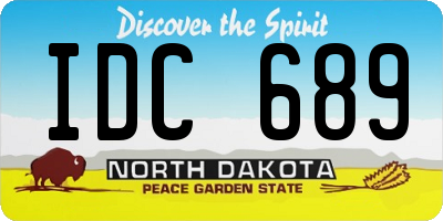 ND license plate IDC689