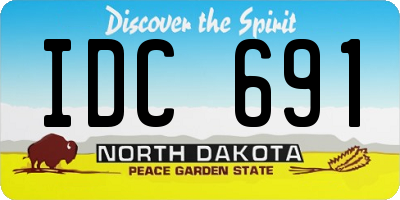 ND license plate IDC691