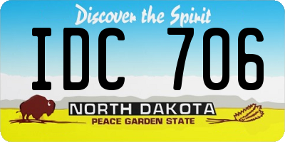 ND license plate IDC706