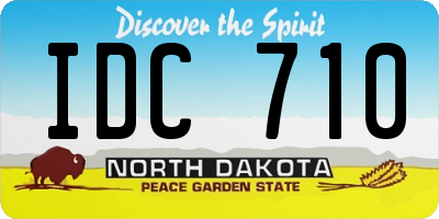 ND license plate IDC710