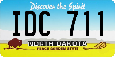 ND license plate IDC711