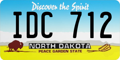 ND license plate IDC712
