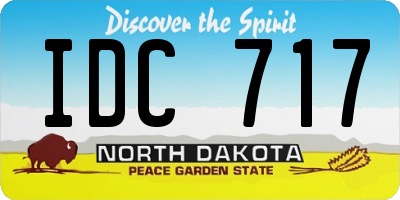 ND license plate IDC717
