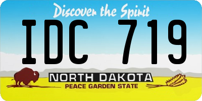 ND license plate IDC719