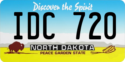 ND license plate IDC720