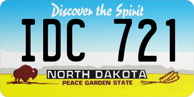 ND license plate IDC721