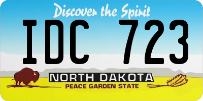 ND license plate IDC723