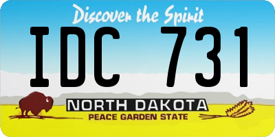 ND license plate IDC731
