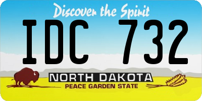ND license plate IDC732