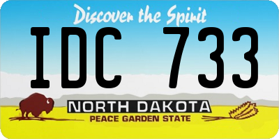 ND license plate IDC733