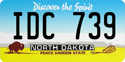 ND license plate IDC739