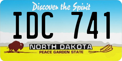 ND license plate IDC741