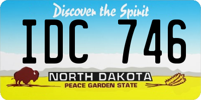ND license plate IDC746