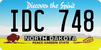 ND license plate IDC748