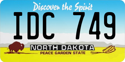ND license plate IDC749