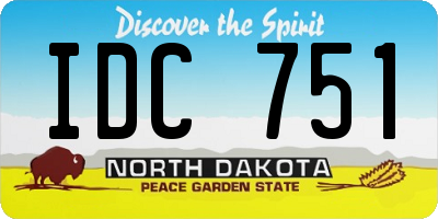 ND license plate IDC751
