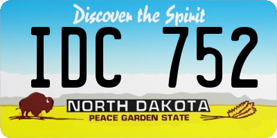 ND license plate IDC752